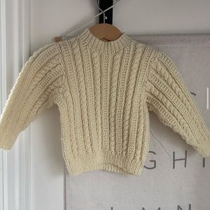 Kids wool fisherman sweater approx 9M
